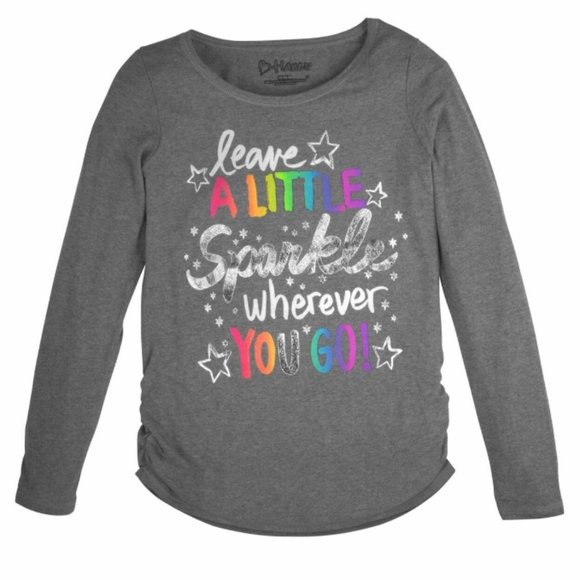 Hanes Other - HANES Girl Shirred Graphic Long Sleeve